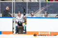 Martin Buchwieser (Eisbaeren Berlin), Sean Backman (Eisbaeren Berlin) und Marcel Noebels (Eisbaeren Berlin) auf der Strafbank in der 3. Viertelfinalbegegnung in den Playoffs der Deutschen Eishockey Liga zwischen dem EHC Red Bull München und den Eisbären Berlin am 17.03.2019.