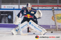 Backup Kevin Reich (Torwart, EHC Red Bull Muenchen) beim Warmup in der 5. Viertelfinalbegegnung in den Playoffs der Deutschen Eishockey Liga zwischen dem EHC Red Bull München und den Eisbären Berlin am 24.03.2019.