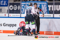 Konrad Abeltshauser (EHC Red Bull Muenchen) verletzte sich bei einem Zweikampf mit James Sheppard (Eisbaeren Berlin) schwer in der 5. Viertelfinalbegegnung in den Playoffs der Deutschen Eishockey Liga zwischen dem EHC Red Bull München und den Eisbären Berlin am 24.03.2019.