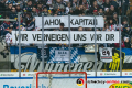 Spruchband in der Münchner Nordkurve in der Hauptrundenbegegnung der Deutschen Eishockey Liga zwischen dem EHC Red Bull München und den Augsburger Panthern am 18.01.2019.